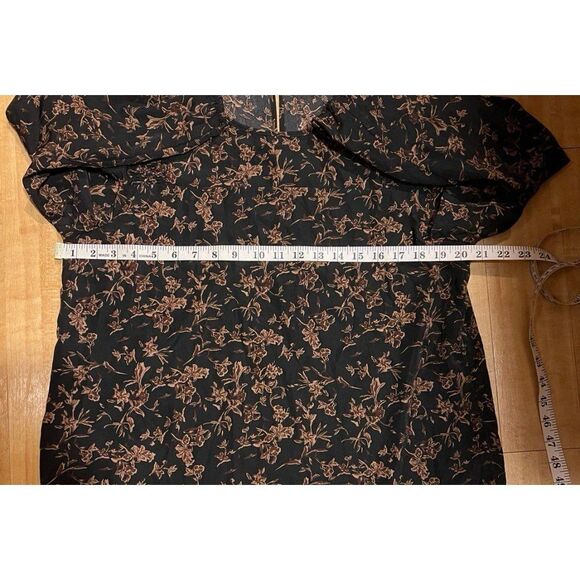 NEW Monday Fun Women Floral Feminine Fall Clean Girl Chic Dainty Blouse Large - Picture 6 of 8